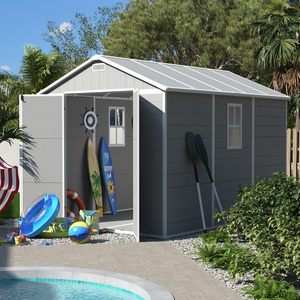Armoire <span class=keywords><strong>de</strong></span> rangement <span class=keywords><strong>de</strong></span> <span class=keywords><strong>jardin</strong></span> <span class=keywords><strong>en</strong></span> résine plastique grand format, verrouillable et résistante aux intempéries, avec plancher inclus, vente <span class=keywords><strong>en</strong></span> gros usine - Product Image 1