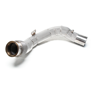 Pour <span class=keywords><strong>BMW</strong></span> M5 F90 M8 F91 F92 F93 S63 4.4TT Modèles Compétition Ich 2018+ – Échappement Downpipe Fatboy Racing Avec Bouclier Thermique - Product Image 4