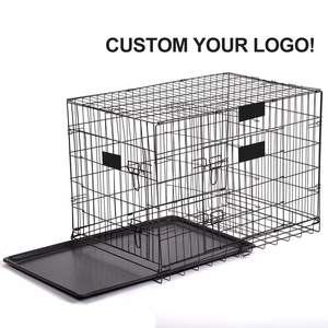 Paslanmaz Çelik Katlanabilir <span class=keywords><strong>A</strong></span>ğır Hizmet Tipi Büyük Kare Köpek Kafesi - Evcil Hayvan Mağazası Kalitesi Her Mevsim - Product Image 3