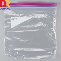 Sacs d'emballage pour vêtements en LDPE biodégradable personnalisés avec fermeture éclair double et impression en gravure