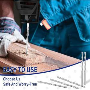 ดอกสว่านเกลียวคาร์ไบด์ใบมีดสีเงิน 3.2 มม. ก้านกลม ผิวเงา สำหรับงานไม้ - Product Image 1