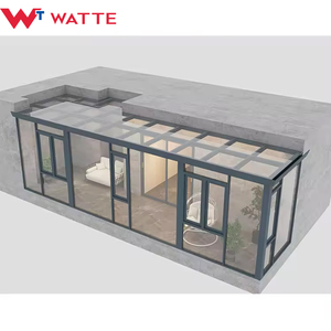 Dernier design Serre à toit plat avec protection contre le soleil et la pluie Pare-soleil Serre à toit <span class=keywords><strong>4</strong></span> saisons en verre sur le toit - Product Image 3