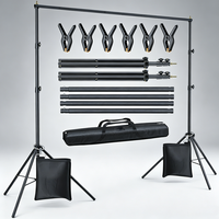 Stand Backdrop 8x8 Wave Metal Party Pillowcase Adjustable Pipe Drape Photo Booth Heavy Duty Arch Events Wedding Backdrop Stand