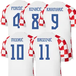 10 Mordic Croatia Home Soccer Jersey 2022 2023 Heren Goedkopere Sport T-Shirts 4 Perisic 8 Kovacic 9 Kramaric Voetbal Uniform