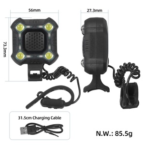 Bocina Eléctrica Recargable por USB con Luz Delantera para Bicicleta, Bicicleta Eléctrica y Scooter, 140dB, Campana Electrónica Fuerte, Dispositivo de Advertencia de Seguridad - Product Image 2