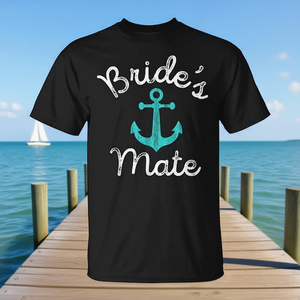 Camiseta Náutica de Ancla para Dama de Honor, Negra, para Despedida de Soltera - Product Image 3