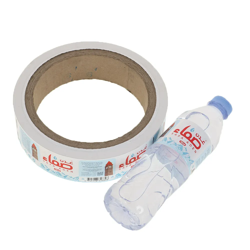 Etiqueta adhesiva de producto de bebida personalizada etiqueta autoadhesiva para botella de bebida etiqueta impresa para botella de agua