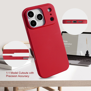 2025 nouveau étui de téléphone anti-empreintes digitales en Silicone liquide TPU antichoc avec Protection de l'objectif 360 Protection pour 17 Pro Max - Product Image 6