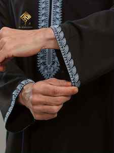 Material de alta gama HARAMAIN, diseño moderno con capucha, bordado marroquí, increíblemente deslumbrante y maravilloso. - Product Image 4