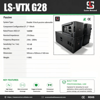 L-VTX G28 subwoofer dj 18 inci, speaker audio profesional, kabinet speaker luar ruangan, array garis subwoofer bass ganda