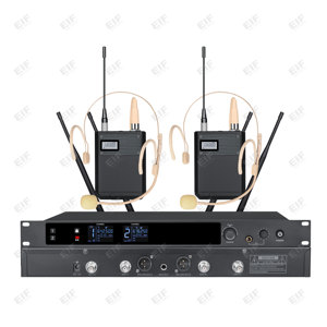 ระบบไมโครโฟนไร้สาย BD-28 True Diversity แบบสองช่องสัญญาณ XLR ชุดไมค์แบบมือถือ UHF พร้อมระบบตัดเสียงรบกวน จอแสดงผลดิจิตอล แบบติดตั้งบนแร็ค - Product Image 4