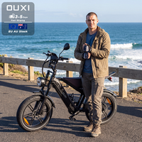 Ouxi AU GT20 1000W 250W Fatbike Eléctrica V8 Almacén UE 20x4.0 Neumático Eléctrico para Fatbike Bicicleta Eléctrica E-bike