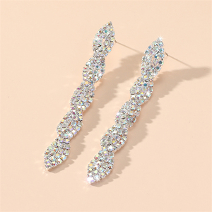 Chất Lượng Cao Khuyến Mãi Đồ Trang Sức Rõ Ràng Đá Quý Rhinestone Bông Tai Thời Trang Tối Giản Tinh Thể Kim Cương Sang Trọng <span class=keywords><strong>Stud</strong></span> Bông Tai - Product Image 3