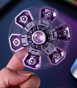 Hand Gearwheel <b>PLA</b> 360. Roatating4pcs Petal Shape Fingertip Gyro Mechanical Top - Product Image 6