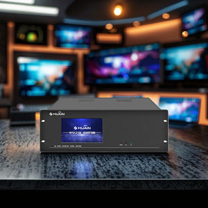 HUAIN Commutateur hybride HD 4K 16 entrées 16 sorties, HDCP 2.0 /VGA/SDI, prise <span class=keywords><strong>en</strong></span> charge du mode de raccordement d'écran unique pour la diffusion <span class=keywords><strong>en</strong></span> direct - Product Image 2