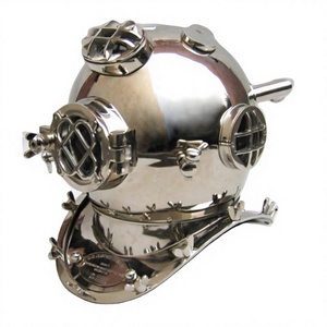 Casco DE BUCEO DE PLATA minimalista artesanías de metal niquelado decorativo náutico Titanic casco de buceo precios al por mayor - Product Image 1