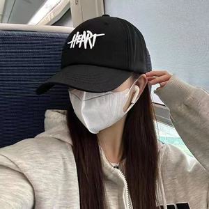 Unisex <b>Baseball</b> <b>Cap</b> Heart Embroidery Sun Protection Duckbill Hat For Spring Autumn Casual Wear - Product Image 4