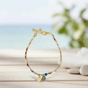 Bracelet en perles de style œil maléfique - Product Image 3