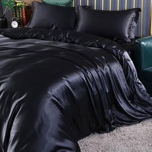 Chất lượng cao bán buôn dropshipping Duvet bao gồm satin polyester Gối biểu tượng tùy chỉnh bộ đồ giường đặt - Product Image 2