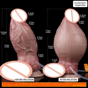 FAAK Squirting Realistic <b>Dildo</b> Silicone Penis Inflatable Anal Plug Lifelike Ejaculating Cock Adult Sex Toys for Women Men - Product Image 6