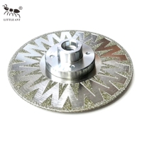 LITTLE ANT Lame de scie diamantée électroplaquée industrielle de 5 pouces (125 mm) pour le quartz et le marbre, disque de coupe rapide