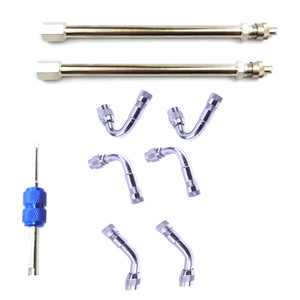 Brass Tire Inflator <b>Extension</b> <b>Rod</b> 9 Piece Set For Tubeless Valve Fast Inflate American Mouth Copper Material - Product Image 2