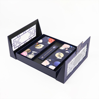 Boîte cadeau d'emballage de gâteau de lune personnalisée de luxe avec fermeture à double porte Boîte de gâteau de lune du festival de la mi-automne Boîte d'emballage personnalisée