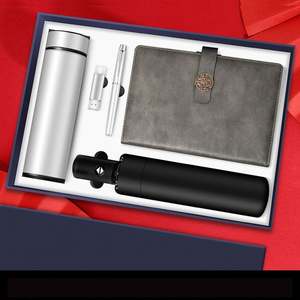 Set de Regalo de Lujo con Logotipo Personalizado para Aniversario de Oficina, Incluye Botella de Vacío, Bolígrafo, Cuaderno y Paraguas, para Graduación o Navidad - Product Image 4