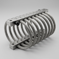 JGX-0958D-149A Support antichoc - Isolateur de câble équivalent Socitec - Isolateur de câble Polycal en aluminium/acier inoxydable 1 an