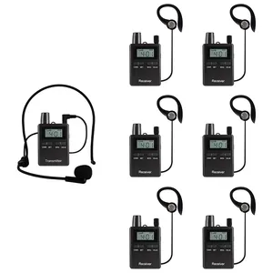 CE Certificated Wireless Headset Audio Guide System Transmitter Receiver Set Communication System For Hajj Travel Tour
