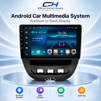 Pour Peugeot 107 2009-2015 Autoradio 9'' Android avec GPS Navigation, CarPlay sans fil, Android Auto, Stéréo 4G WIFI DSP