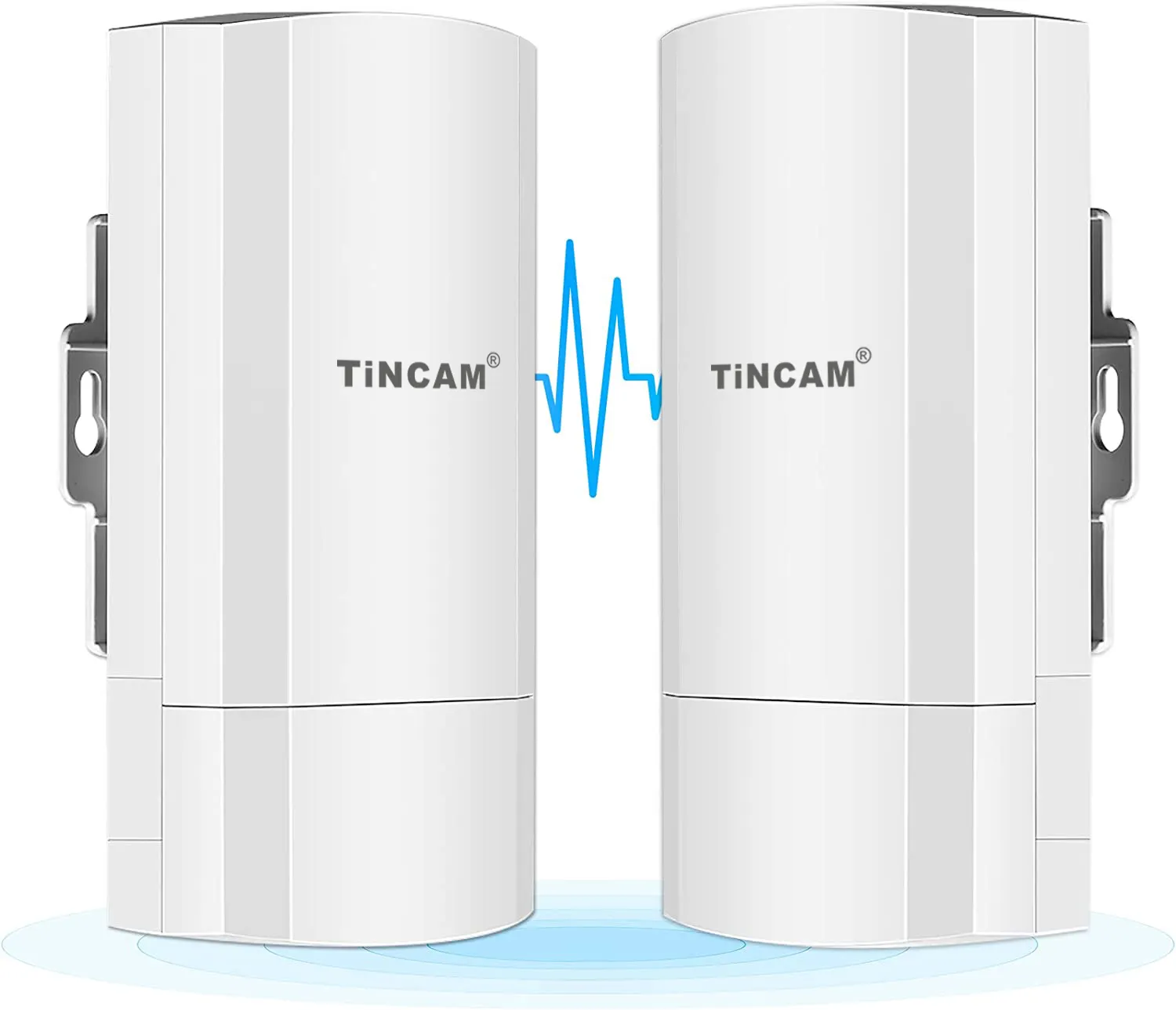 Tincam Kit CPE Ponte Wi-Fi sem fio para uso externo Ponto a Ponto 5.8GG 900Mbps Extensor Wi-Fi de longo alcance à prova d'água com porta Ethernet