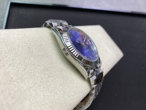 Reloj Mecánico de Lujo de Súper Calidad, Bicolor, Resistente al Agua, 41 mm, Acero CFactory 904L, 3235 126-334, Esfera Azul con Números Romanos, Jubilee - Product Image 4