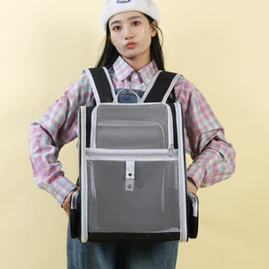 Factory direct supply of <b>cat</b> carriers, pet bags, portable <b>backpacks</b>, comfortable, breathable, expandable, and foldable pet bags. - Product Image 3