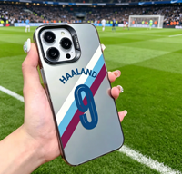Coque de téléphone anti-chute à thème football, imprimée par transfert thermique, compatible avec iPhone XR, XS, 11 à 17 Pro Max. Personnalisation disponible