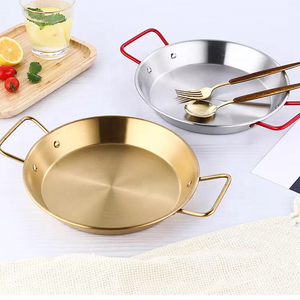 Platos de cena duraderos de acero inoxidable, 30 cm, paellera - Product Image 4