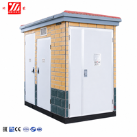 Poste de transformateur compact préfabriqué de style européen 50~2500 kVA, type boîtier extérieur, pour centrale solaire