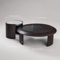 Table basse moderne en verre pour petits espaces, plateau en dalle de roche haut de gamme, ensemble de salon de luxe léger, aucun assemblage requis, personnalisable