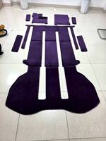Tapis de sol de voiture de luxe en laine de 20 mm, imperméables/anti-poussière, sur mesure, de qualité supérieure, couleur violet, pour Alphard, 2025