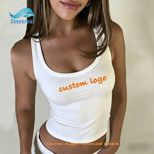 Top Corto de Punto con Logotipo Bordado Personalizado, Estilo Y2K Vintage Casual, Top de Verano sin Mangas con Estampado de Lunares para <span class=keywords><strong>Mujer</strong></span> - Product Image 2