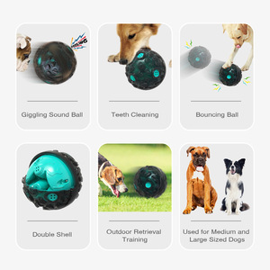 <b>Interactive</b> Plastic Dog Ball <b>Toy</b> with Treat Dispensing Feature Size L and M for Dogs - Product Image 6