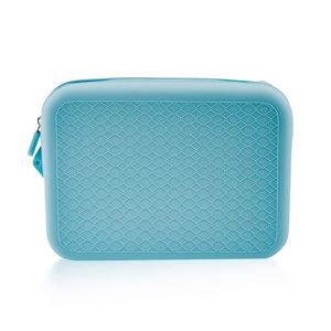Custom Logo Solid Color Square Large Water Resistant Zipper Closure <b>Travel</b> <b>Organizer</b> Silicone Makeup Bag - Product Image 5