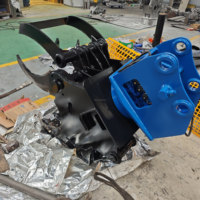 Mini Excavator 360 Rotating Grab Bucket, Alat Penjepit Hidrolik Putar Kecil untuk Transportasi Kayu Hutan