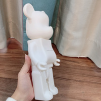 Prix usine bricolage résine fluide ours blanc embryon créatif peint tirelire enfants Graffiti jouet décor à la maison noël