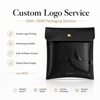 Pochette à bijoux de luxe en cuir PU carrée avec logo personnalisé, fermeture à bouton, compartiment secret, anti-rayures, anti-poussière, pour voyage, OEM