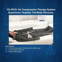 Appareil de massage par compression d'air portable VU à 4 chambres, système de récupération par compression pneumatique intermittente pour la circulation des jambes