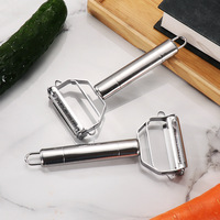 Top Private Label Groothandel Dunschiller Roestvrij Staal Keuken Accessoires Gereedschap Metalen Mes Groente Schraper Rasp Fruit Dunschiller