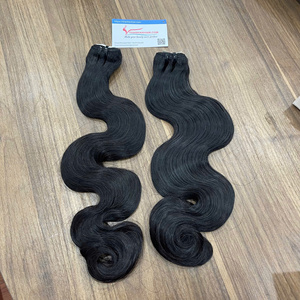 Extensiones de cabello virgen vietnamita Natural 100% de alta calidad, estilo de cabello ondulado de trama de cuerpo dibujado doble, paquete de alta calidad - Product Image 2
