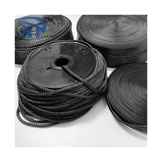 Original Factory Carbon Fiber Sleeve 12k 6mm Braided Carbon Fiber Wovan Mesh Cable Sleeve