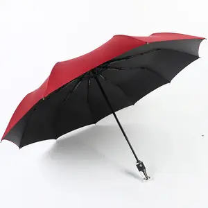 مظلة عالية الجودة ترويجية رخيصة مقاومة للأشعة فوق البنفسجية ومضادة للمطر مظلة استخدام مزدوجة مع شعار مخصص مطبوع